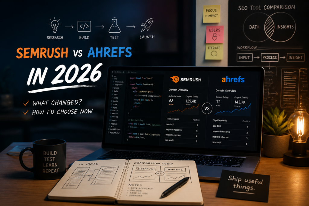 Semrush and Ahrefs SEO tool comparison