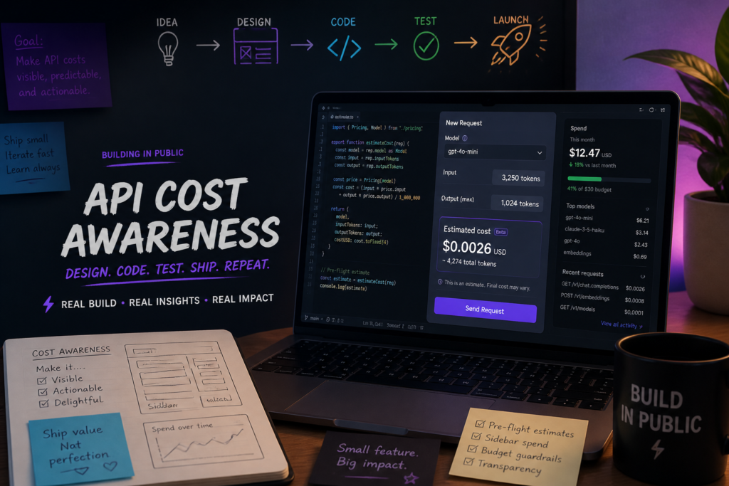API cost estimate interface